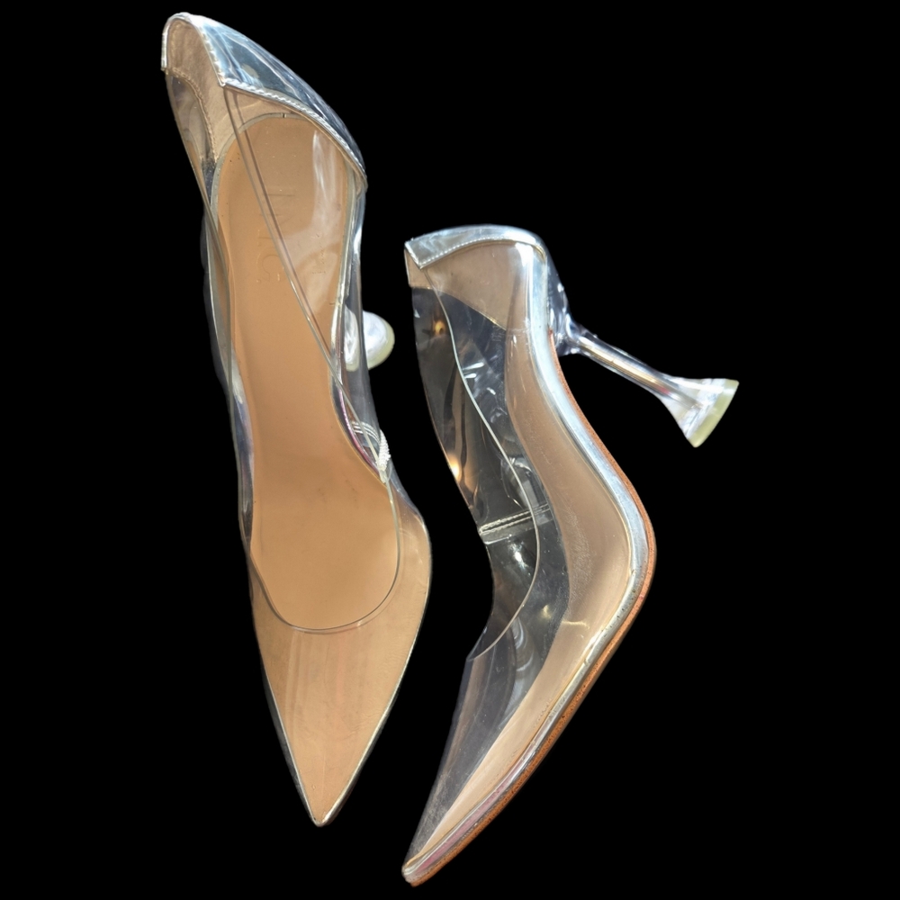 I.N.C. INTERNATIONAL CONCEPTS Savitri Transparent Stiletto Pumps Size 9 - Picture 2 of 10